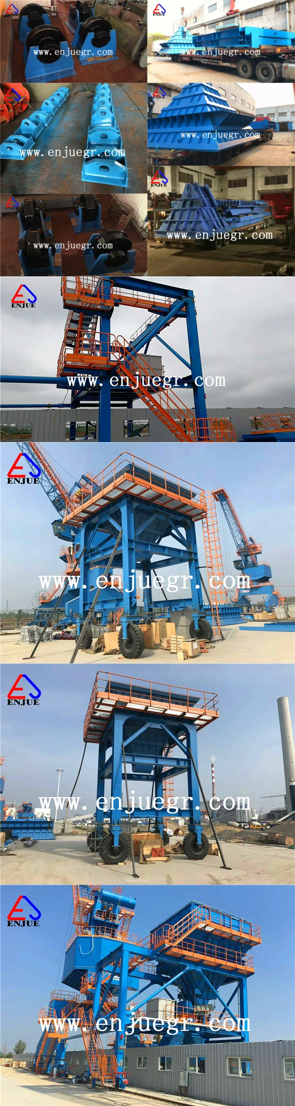 Jetty Rail-Mounted Dedusting Unloading Hopper