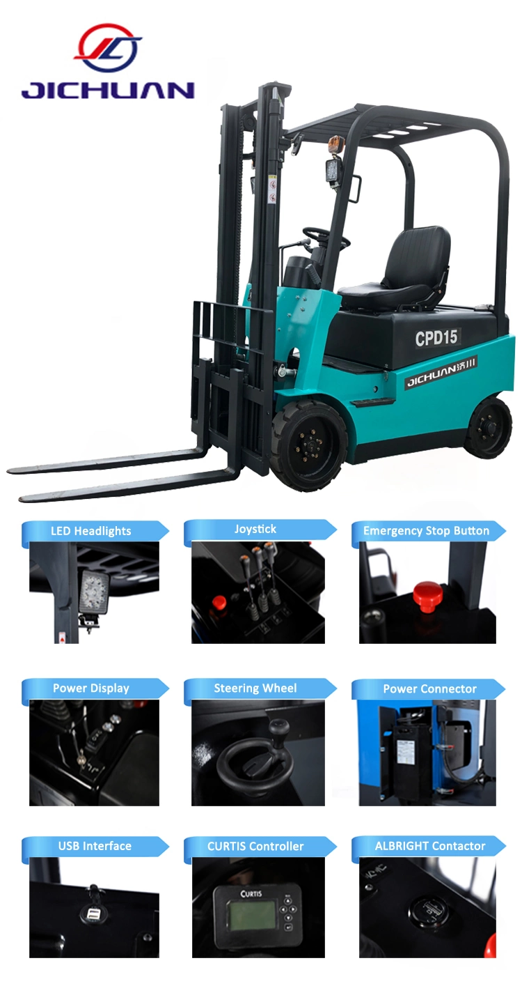 Chengli 1ton 2 Ton 3 Ton 4ton 5 Ton Forklift Truck Small Electric Mini Forklift on Sale 4 Wheel Lifting Equipment China Forklift Parts Pallet Truck Stacker