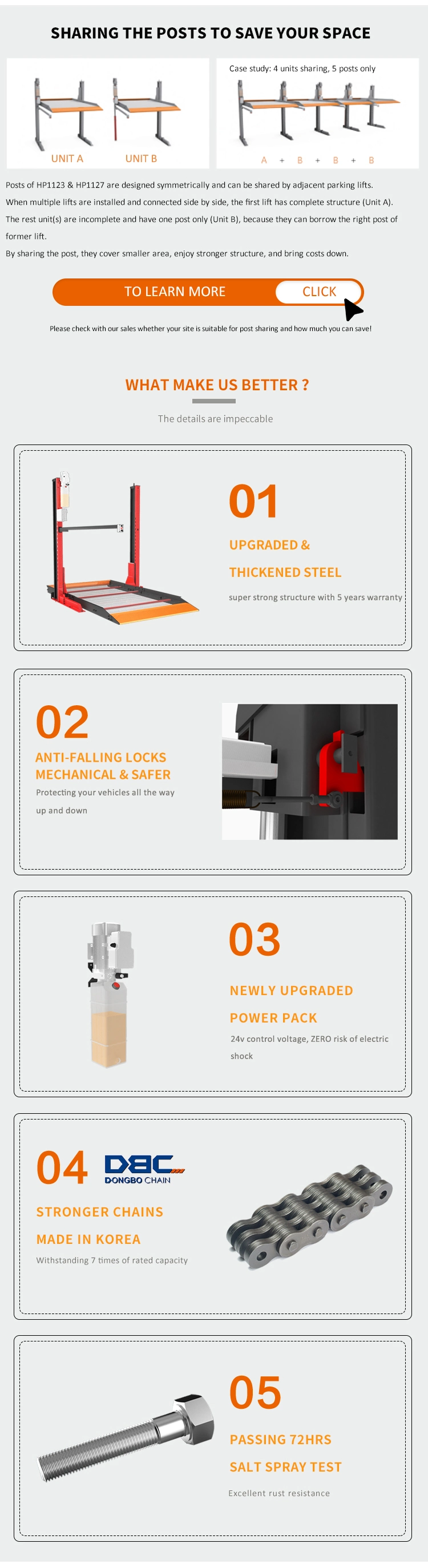 CE Approved Hydraulic Car Stacker Mechanical 2 Post Car Parking Lift